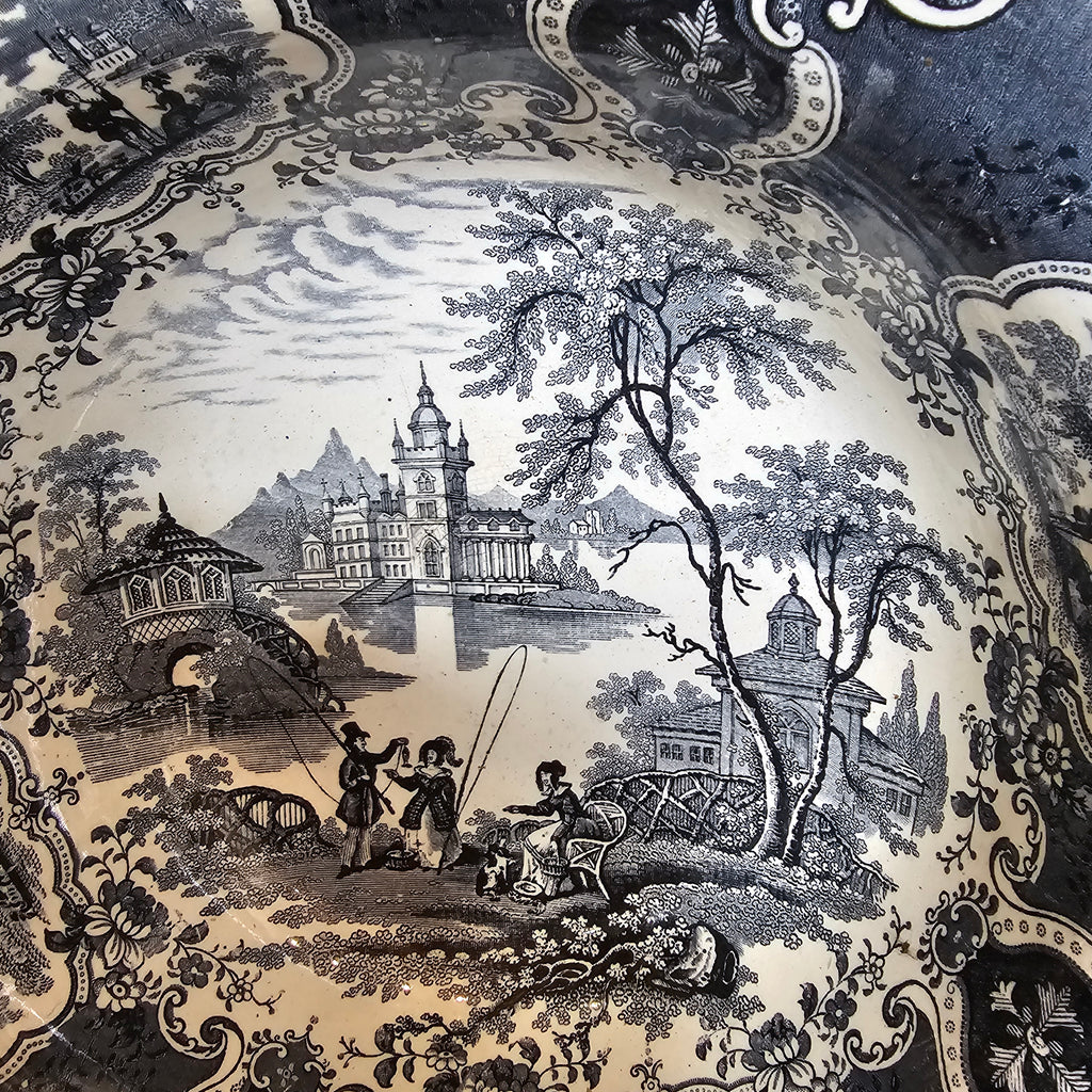 Black Transferware Pieces