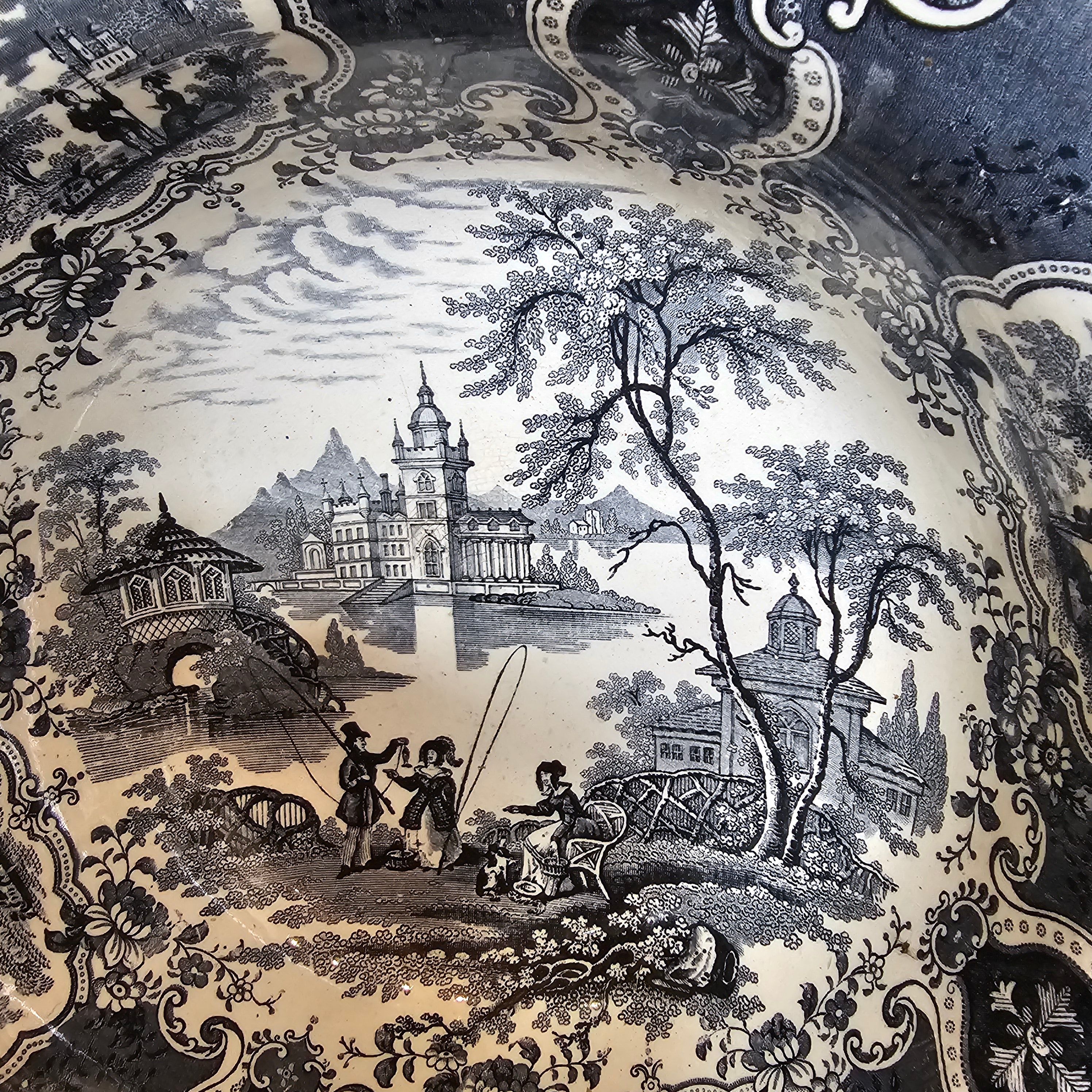 Black Transferware Pieces
