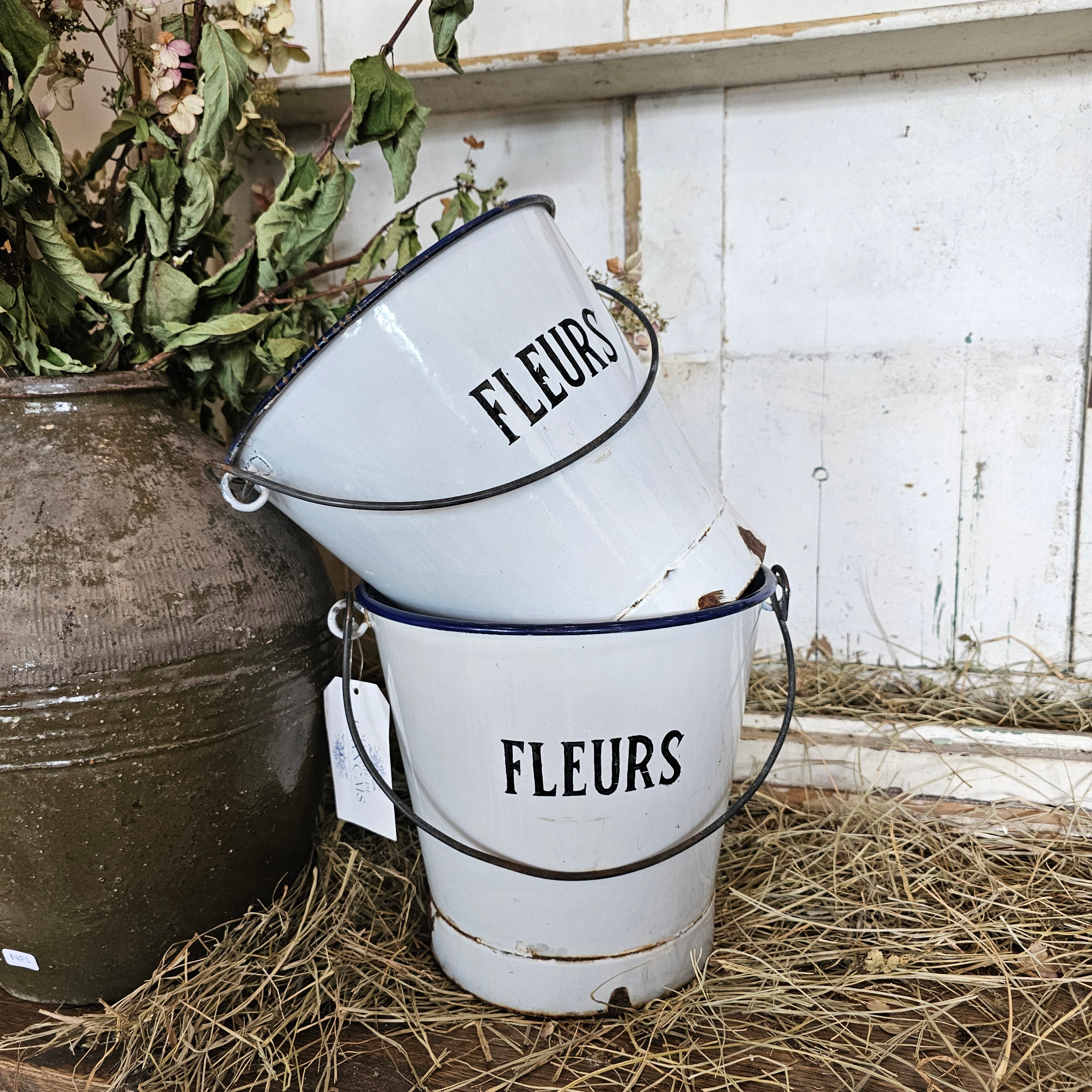 Enamelware Fleur Bucket