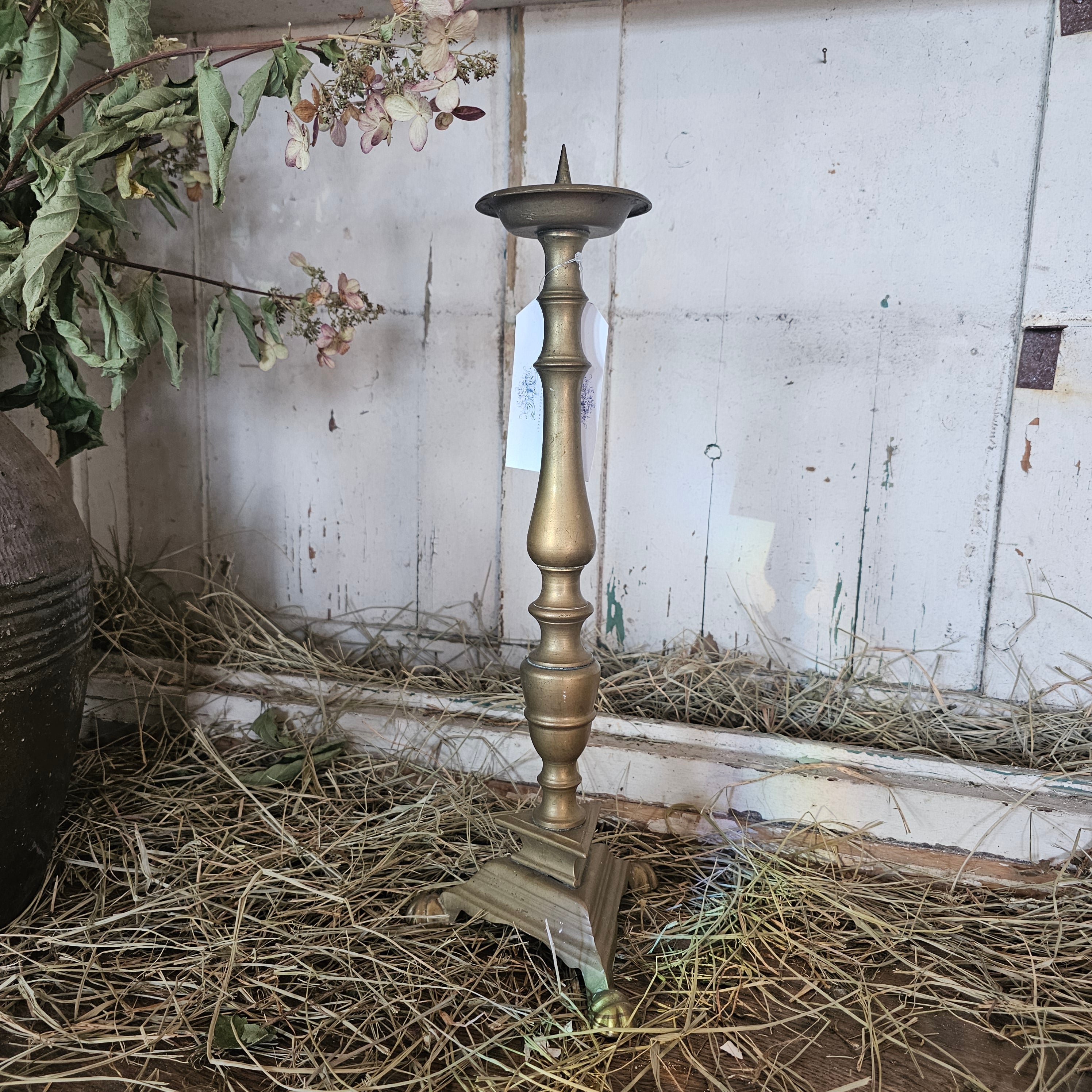 French Brass Candlestick