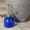 Blue Glass and Brass Plant Mister