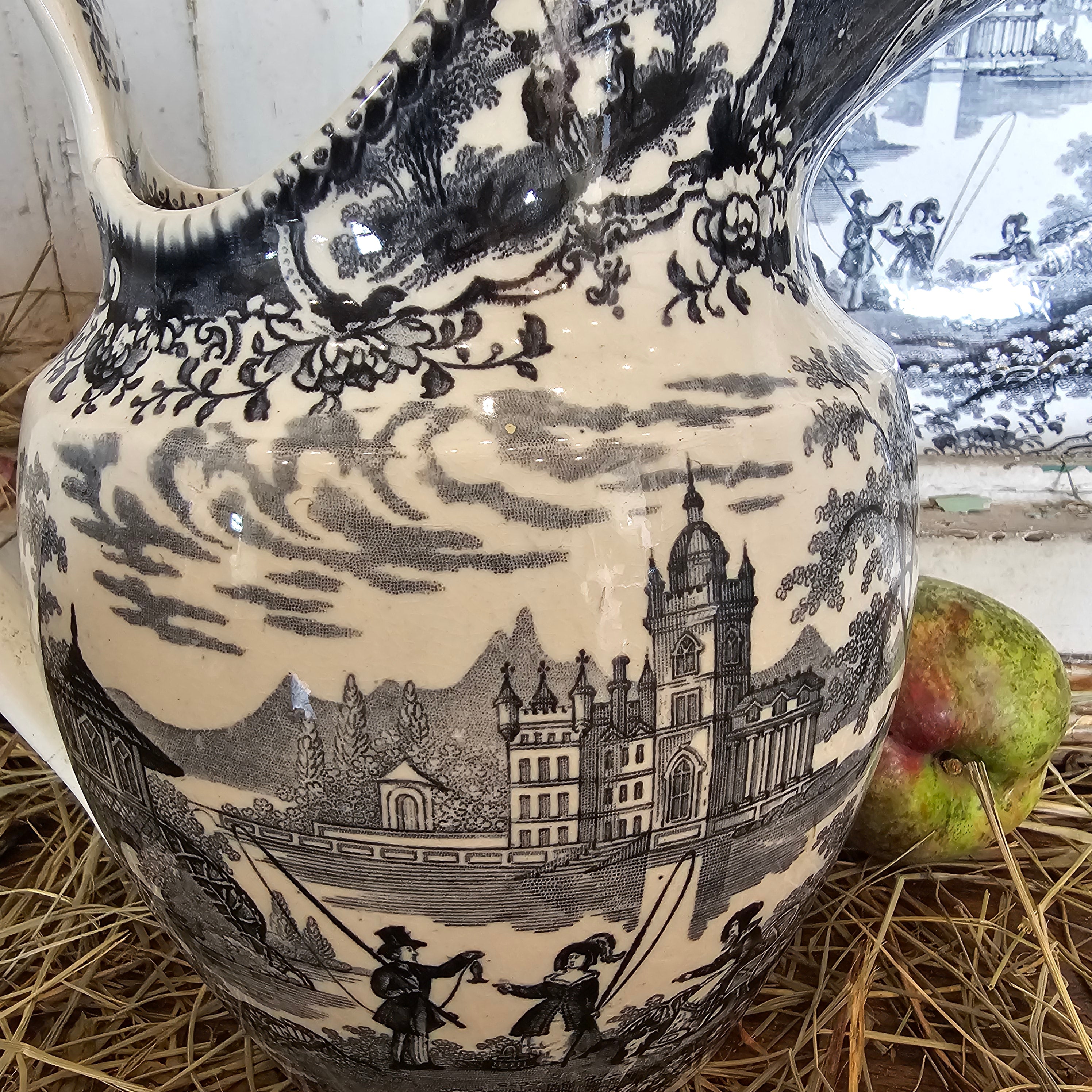 Black Transferware Pieces