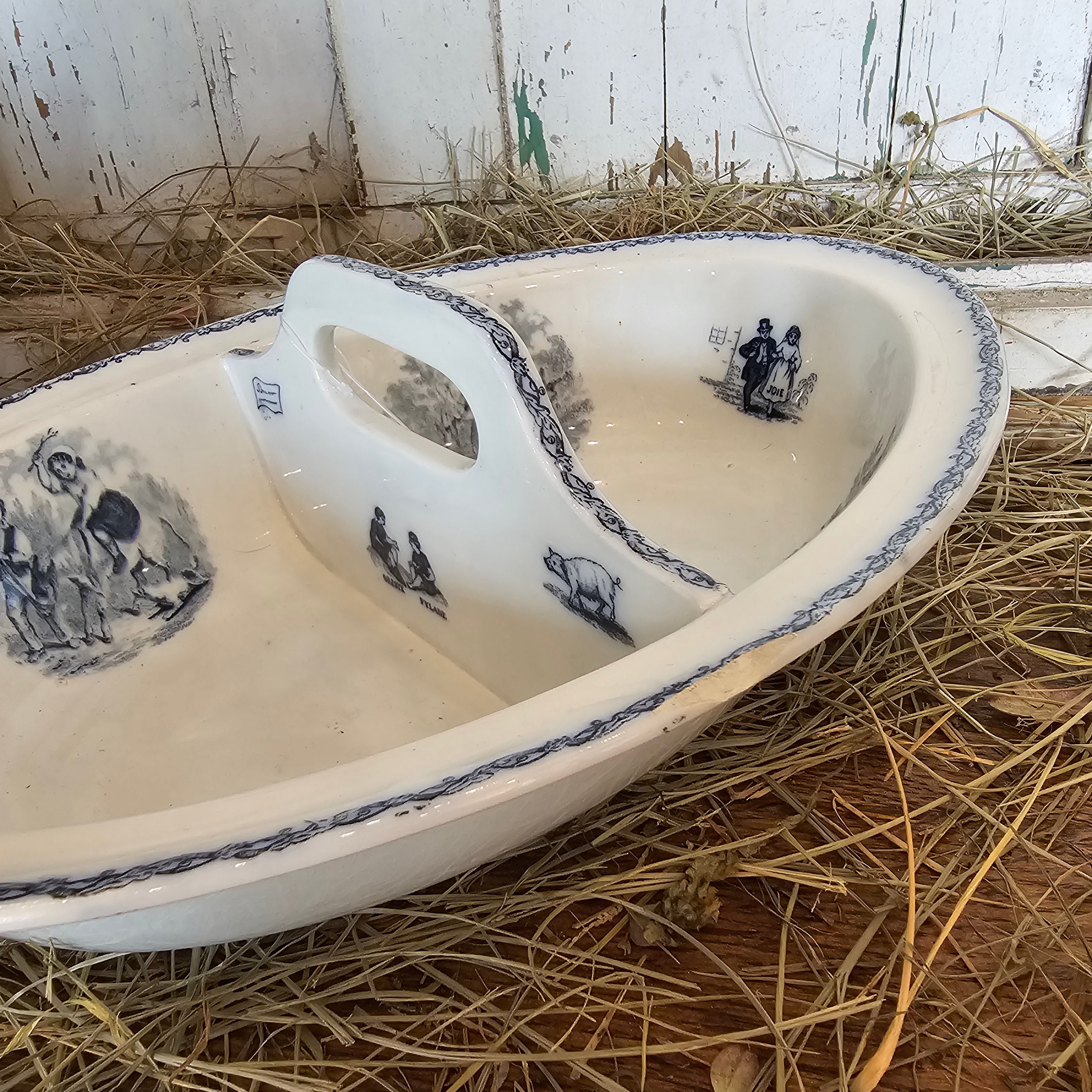 Split Ironstone Serving Dish