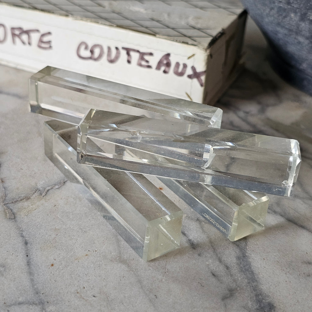 Set of 4 Crystal Knife Rests