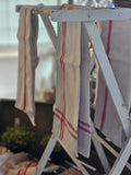 Red and White Linen Towels
