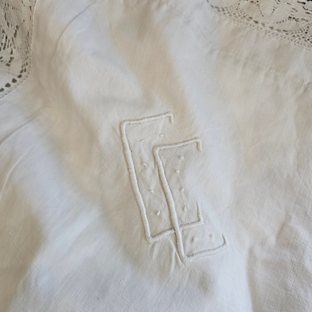 French  Linen Euro Sham- MONOGRAM CC