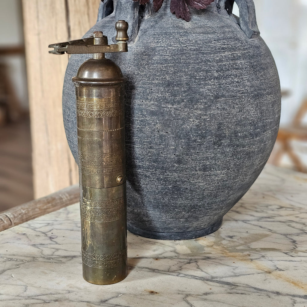 Tall Brass Pepper Mill (11")
