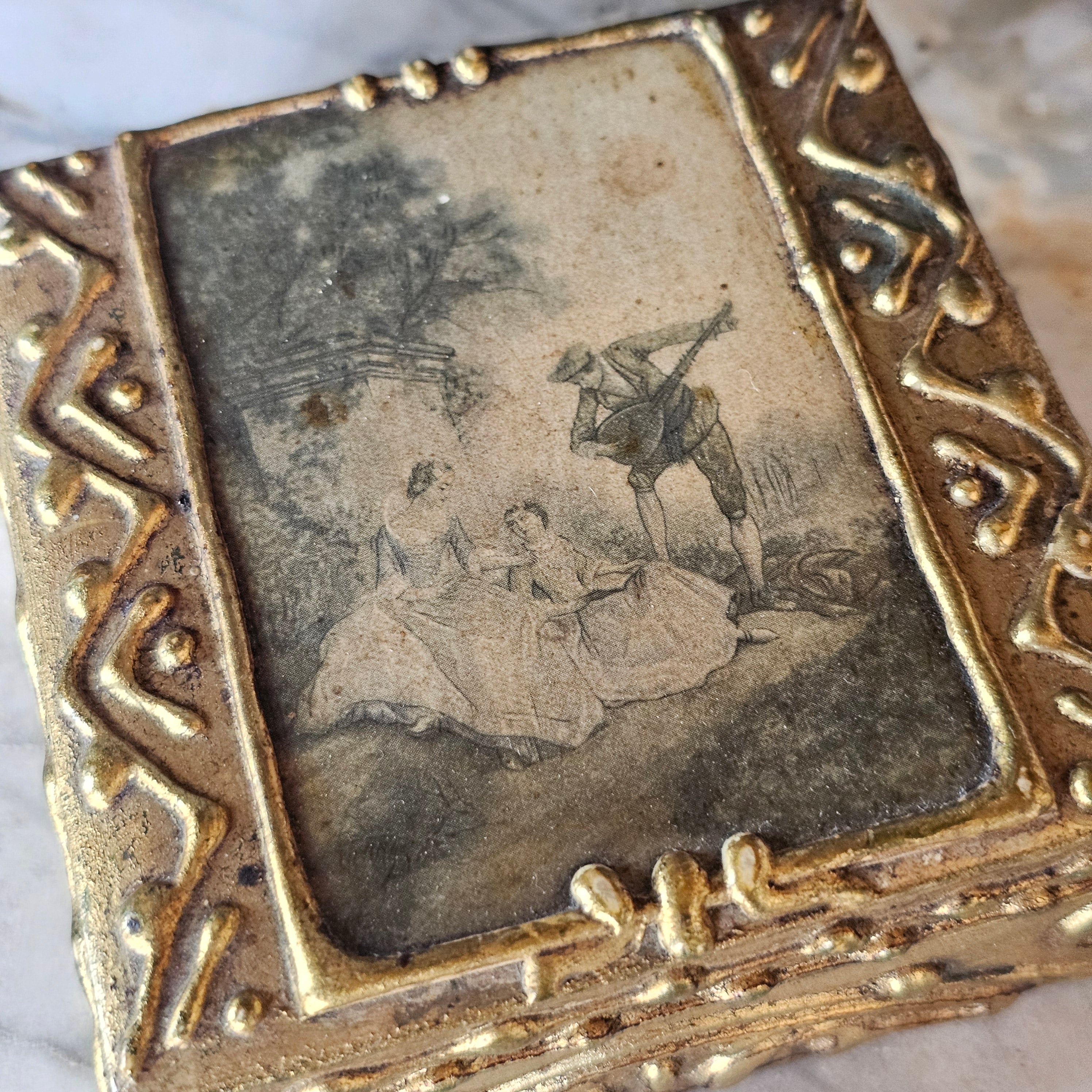 Florentine Square Trinket Box