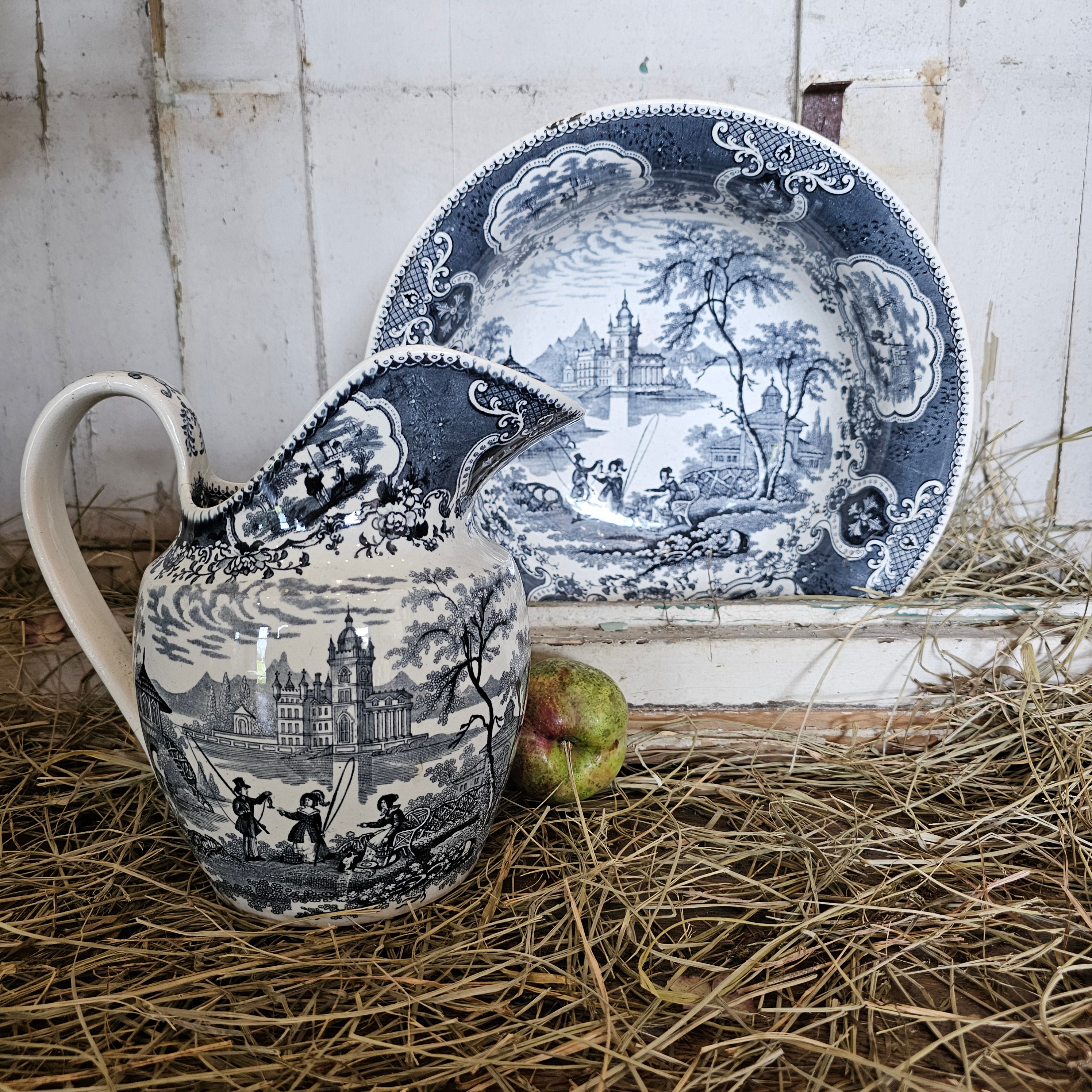 Black Transferware Pieces
