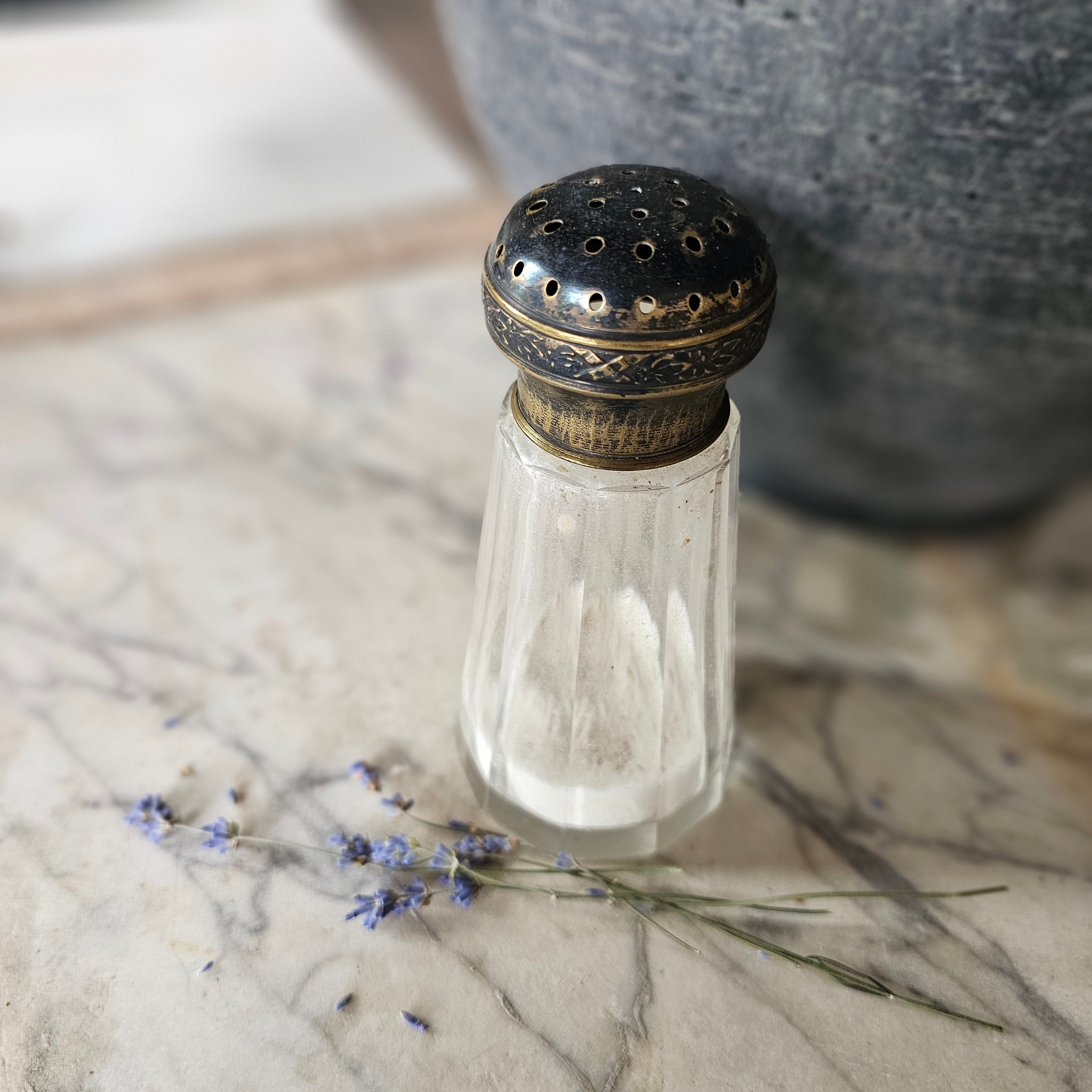 Large Salt Shaker, Brass and Glass