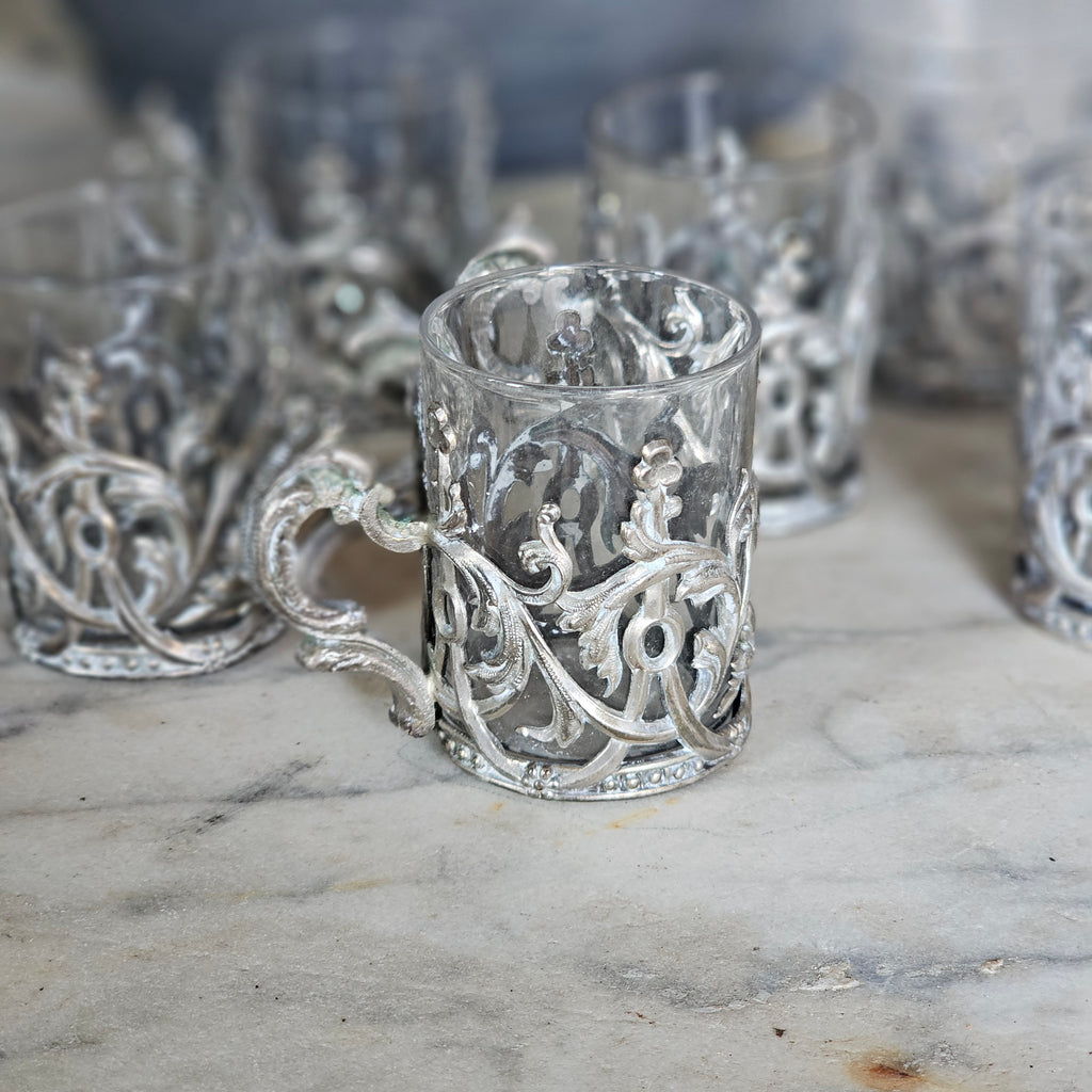 Set of 6 Sterling Silver Liquor Cups