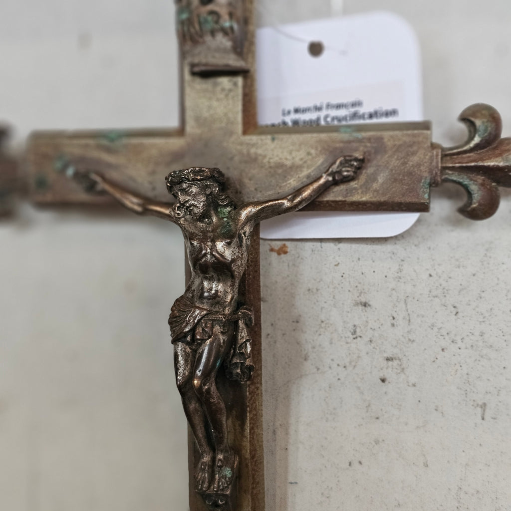 French Brass Crucifix