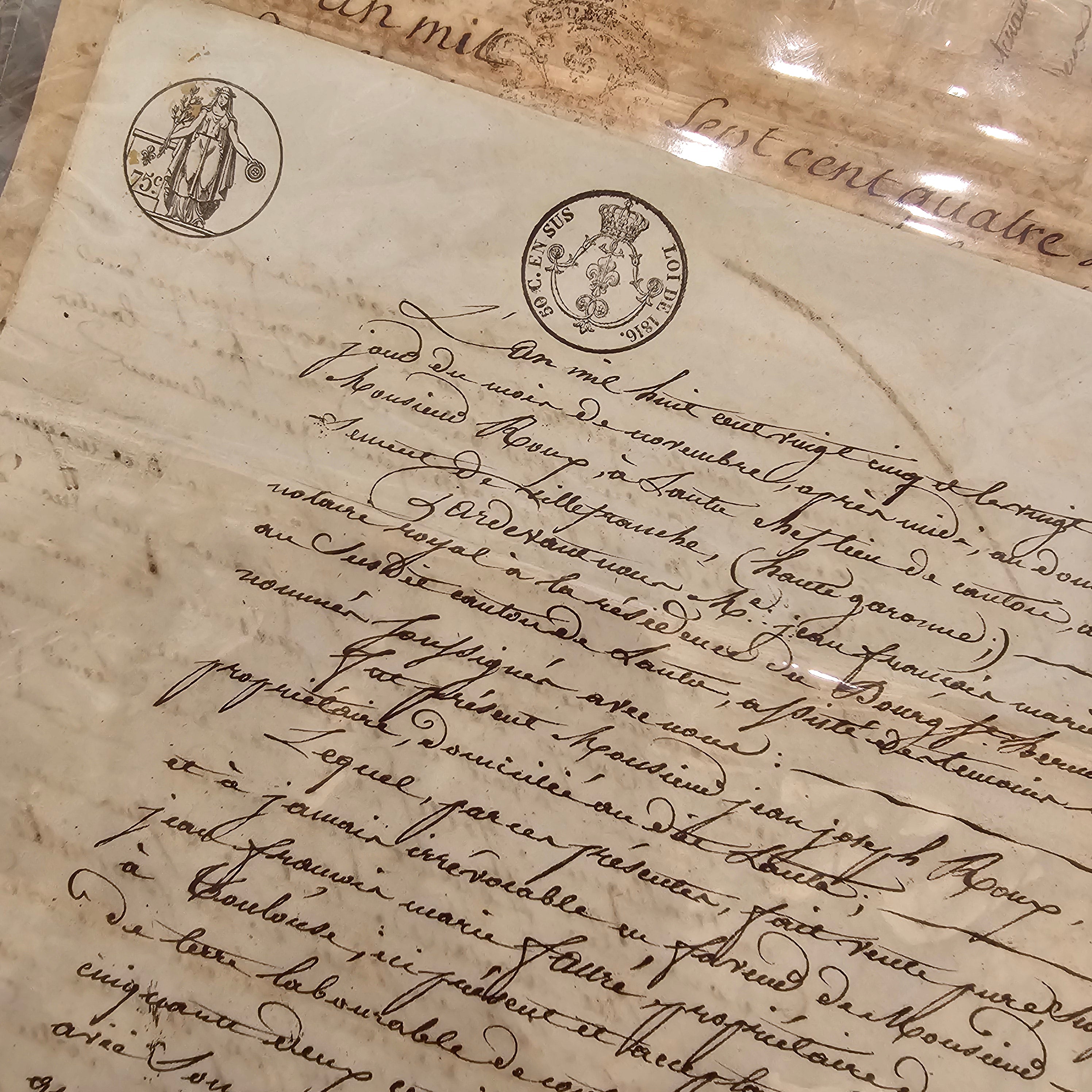 Antique French Document