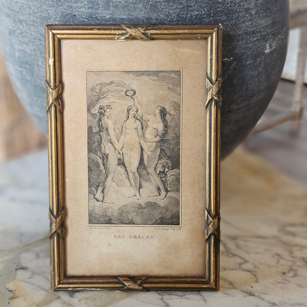 Framed Les Graces by Jean-Michael Moreau le Jeune