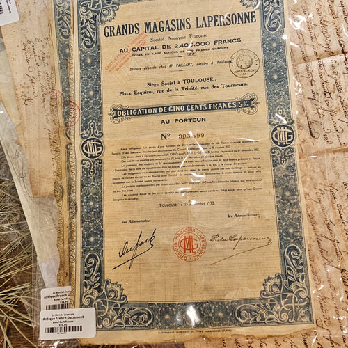 Antique French Document